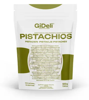 Produktbild von Pistazien 500g Geröstet Gesalzen mit Schale Vegan Keto Proteinreich Natur GiDeli