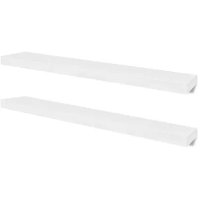 Image de vidaXL Étagères murales 4 pcs. Blanc 100 cm
