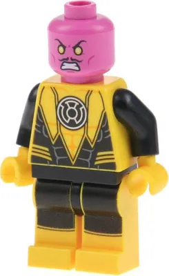 Produktbild von 1x Lego Minifigur Super Heroes Sinestro gelb Doppelgesicht pink 76025 sh0144