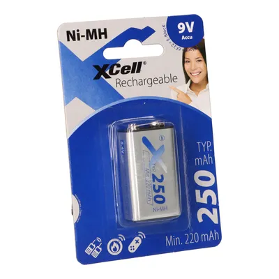Zdjęcie produktu dla Akumulator XCell 9V-Block Ni-MH 8,4 V 250 mAh