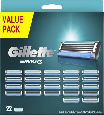 Produktbild von Gillette Mach3 Ersatzklingen – 22 Stück