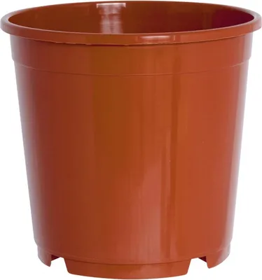 Produktbild von Terracotta Pflanzenpot mit Abflusslöchern - 19 x 17 cm - Nachhaltiger Kunststoff