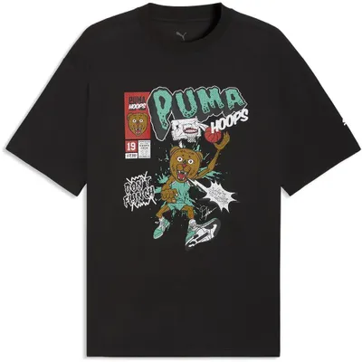 Productafbeelding van Puma Flagrant Foul 4 Hoops T-shirt met korte mouwen, zwart, maat L, voor heren, kleur zwart, maat L