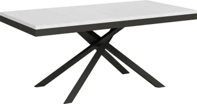 Immagine prodotto di ITYHOME - Tavolo allungabile 180/440x90 cm Karida Evolution bianco frassino telaio e gambe antracite