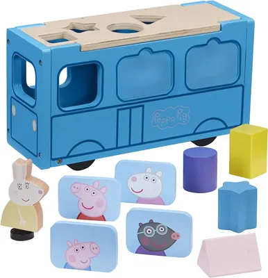 Produktbild von Peppa Pig Schulbus Formen Holz