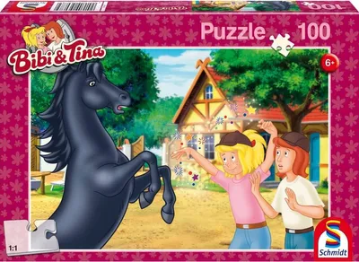 Immagine prodotto di Schmidt Spiele 56078 Bibi e Tina, Lo stallone selvaggio, puzzle per bambini da 100 pezzi, colorato