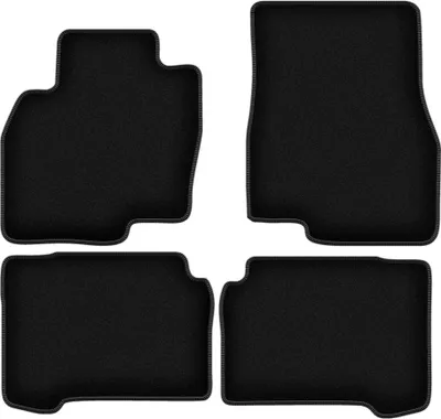 Image de Tapis de sol velours sur-mesure pour Mitsubishi Grandis (2004-2010, monospace) noir, jeu 4 pièces, fixations