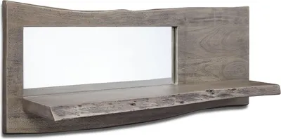 Image de MASSIVMOEBEL24 | Étagère murale 101x22 Acacia laqué Gris taupe PURE ACACIA #907