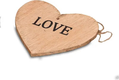 Produktbild von Holzherz, Natur, Motiv Love, Dekoration