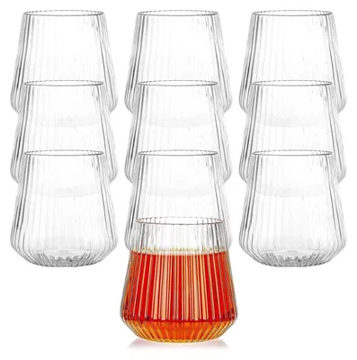 10 Kunststoff-Weingläser 400 ml BPA-frei transparent