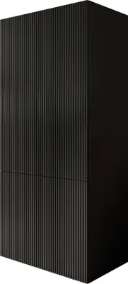 Produktbild von MIRJAN24 Kleiderschrank Pafos 90 2D, Drehtürenschrank mit 4-Türen, Griffloses Öffnungssystem push to open (Farbe: Schwarz)