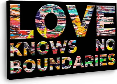 Produktbild von Wandbild Leinwandbild Zitat Pop Art abstrakt Kunstdruck XL Wanddeko: 150x100x4cm