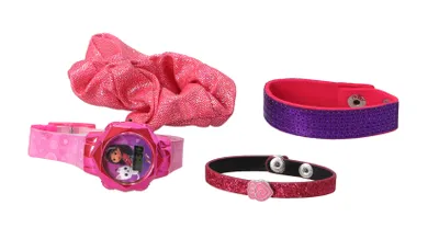 Produktbild von Kinder Geschenk Set mit LCD Uhr Gabby's Dollhouse