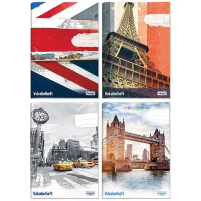 Image de Cahier de vocabulaire A4 Maxi Schulstuff SCHULSTUFF 3393-2, assortiment, 68 pages