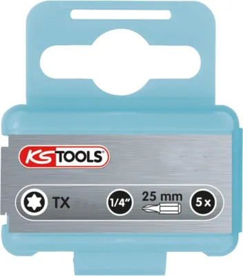 Produktbild von KS Tools 910.2315, 5 Stück(e), Torx, T15, Edelstahl, 25 mm, 30 g