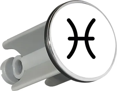Produktbild von Huuraa Waschbeckenstöpsel Fische Sternzeichen Zeichen 4cm höhenverstellbar Abflussstopfen Geschenkidee