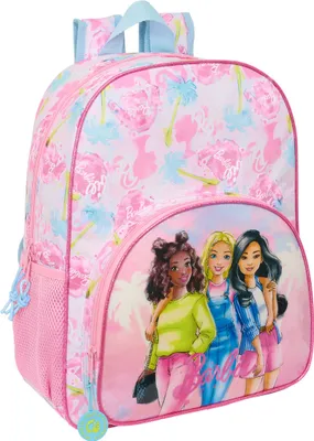 Image de Sac à dos scolaire Barbie Painterly Rose Bleu ciel 33 x 42 x 14 cm