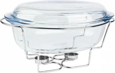 Produktbild von TOPFANN ovale hitzebeständige Schale 4l silber