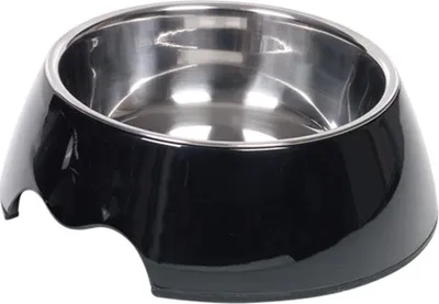 Produktbild von Nobby NOBLY, Hund, Melamin, Schwarz, Edelstahl, Haustier-Fütterungsschale, Einfarbig, 17,5 cm