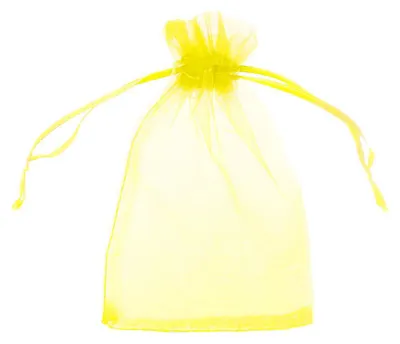 Produktbild von Geschenkbeutel Organza | 10 x 15 cm Gelb 50 Stück