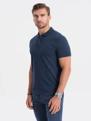 Produktbild von Ombre Clothing Kurzarmhemd für Männer Ballasbiny dunkelblau M