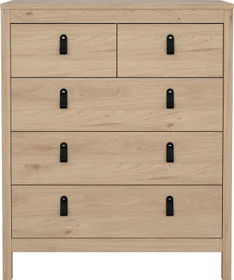 Produktbild von Madrid Kommode 5 Schubladen Eichen-Nachbildung.