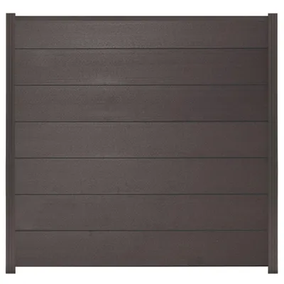 Produktbild von Ligna Gard WPC Zaun XL Mellum ca. 180 x 180 cm Sichtschutz Steckzaun Anthrazit mit Zwischenleisten und Abschlussleiste Anthrazit
