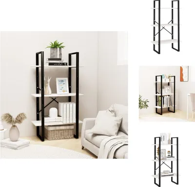 Obrázek produktu pro vidaXL Úložný regál bílý 60x30x105 cm z masivního borovicového dřeva - Regály a knihovny