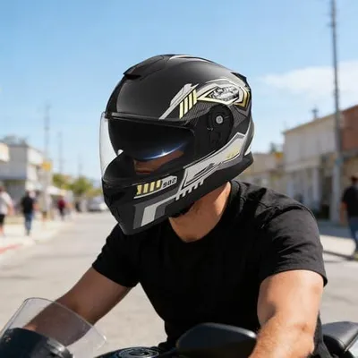 Produktbild von Integralhelm für Motorräder mit Vollvisier und abnehmbarem Schal