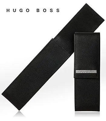 Produktbild von HUGO BOSS Advance Lederetui für 2 Schreibgeräte, genarbt, Schwarz, 47 x 145 x 20 mm