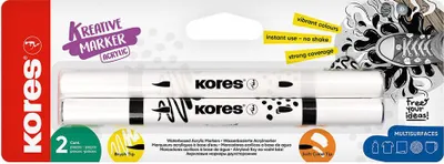 Obrázok produktu pre Kores M23061 Kores akrylové fixky Duo, 2 hroty, sada 6 ks, rôzne farby