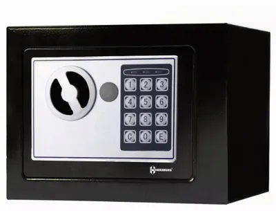 Produktbild von Herzberg HG-03848: Elektronischer digitaler Stahltresor - 17 x 23 x 17 cm