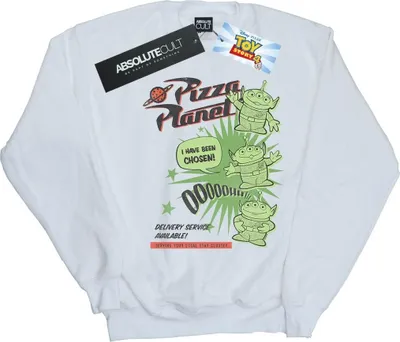 Produktbild von Disney - "Toy Story 4 Pizza Planet Little Green Men" Sweatshirt für Herren BI50233 (S) (Weiß)