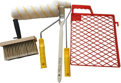 Produktbild von Malerset 7-teilig mit Farbroller 25x7cm und Heizkörperroller 10x3cm