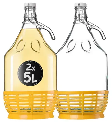 Produktbild von KADAX Weinballon, Glasballon für Wein, Weinfass aus glas, Gärballon, Fass für Wein aus Glas