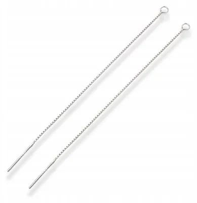 Produktbild von MIXFORM Silber 925 Rhodiniert Ohrstecker Basis mit Kette, 70mm