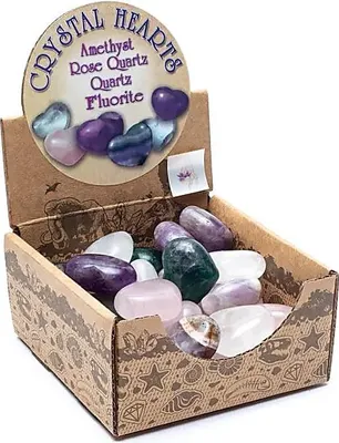 Immagine prodotto di Espositore con cuori di cristallo con 30 pezzi - ± 3 cm; ±21g Confezione Da 30 Pz