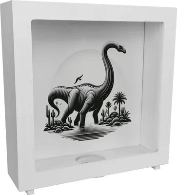 Produktbild von Brachiosaurus Rahmen Spardose aus Holz
