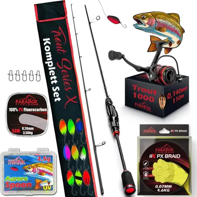 Produktbild von Paradox Fishing UL-Komplett Set Ultralight Rute mit 1000 Rolle und Zubehör