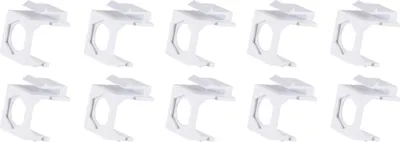 Produktbild von S/CONN maximum connectivity Netzwerk Adapter-Keystone Leeradapter, sechskant, weiß, 10 Stück (08-10122)