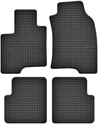 Image de Tapis en caoutchouc pour FIAT Panda III (à partir de 2012) Jeu de tapis en caoutchouc noir + stoppeur