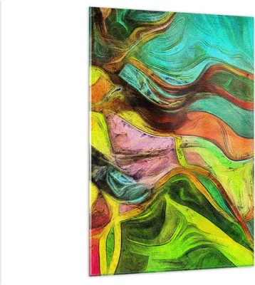 Produktbild von Bilder auf glas - Einteilig - Abstraktion modern - 80x120cm - Glasbilder - Wandbilder - Bilder - zum Aufhängen bereit - Wanddekoration aus Glas - Glas Bilder - Wandbild auf Glas - GPA80x120-3852