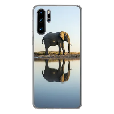 Produktbild von MuchoWow® Handyhülle Schutzhülle Hülle für Huawei P30 Pro Elefant - Wasser - Bäume - Tiere - Natur Silikon Softcase Handy Hülle - Schutzdeckel