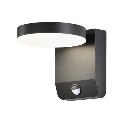 Zdjęcie produktu dla Kinkiet zewnętrzny LED z czujnikiem 11020S czarny 17W Neutralna biel 2480lm aluminium wym:16x16x20,6cm IP65 V-TAC