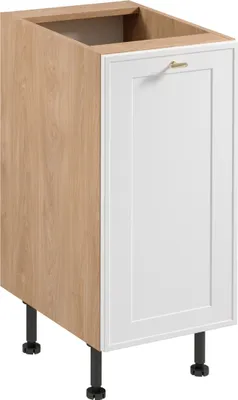 Produktbild von Unterschrank 40 cm küchemöbel ohne Arbeitsplatte, Sorento D40 Weiß/Sonoma Eiche