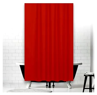 Produktbild von TEXTIL UNI ROT 120x200 cm INKL. QUALITÄTSRINGE 120 breit x 200 hoch! SHOWER CURTAIN RED!