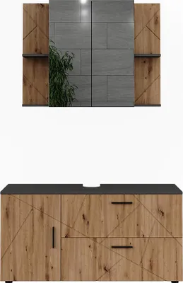 Obrázek produktu pro Koupelnový nábytek Vicco Irma Antracit/Artisan 2 díly, Model 56350