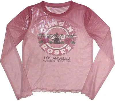 Produktbild von Guns N Roses - "Bullet Seal" Kurzes Top für Damen Langärmlig RO10802 (M) (Pink)
