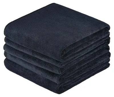 Image de Serviette de sport microfibre - Séchage rapide - Lot de 4 - 75 x 35 cm - Lavable à 60 °C