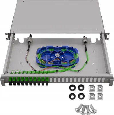 Obrázok produktu pre Optický prepínač RACK 19" 1U 24xSC pre skrinku RACK Duplex